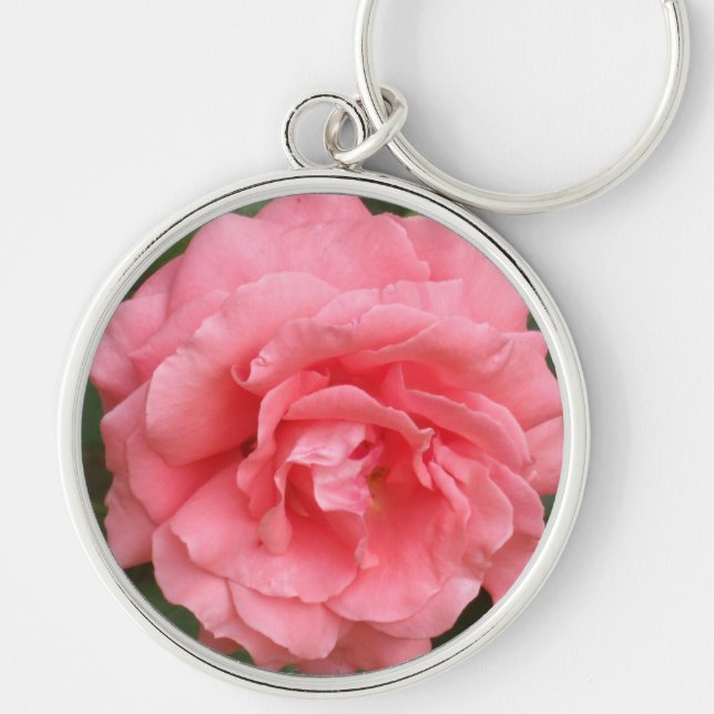 Pretty Pink Rose Keychain (Front)