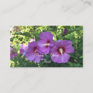 Pretty Pink Rose of Sharon/Hibiscus Personalized Business Card