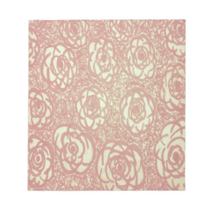 Pretty Pink Rose Pattern Notepad