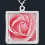 Pretty Pink Rose Pendant Necklace<br><div class="desc">Pretty pink rose on a lovely sterling silver pendant plate necklace, by 369Design. A wonderful gift for your bridal party, mother, sister, girlfriend, or best friend. Available in a variety of colours.</div>
