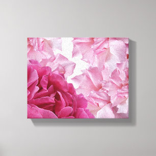 Pretty pink rose petal abstract floral stylish art canvas print