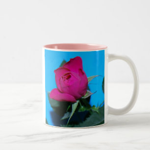 Pretty Pink Rose Two-Tone Coffee Mug
