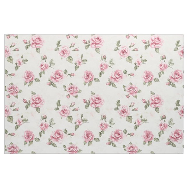 Pretty Pink Roses Fabric (Yard)