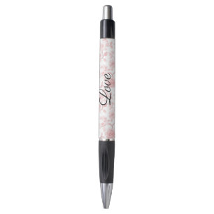 Pretty Pink Roses Floral Love Pen
