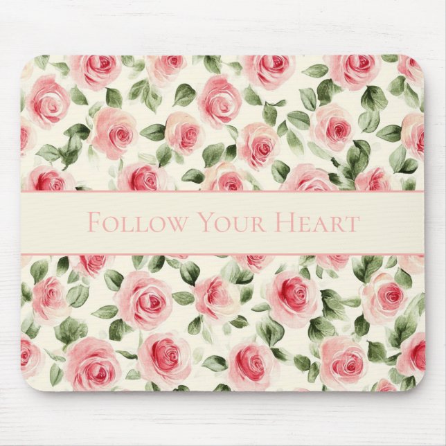 Pretty Pink Roses  Mouse Pad (Front)