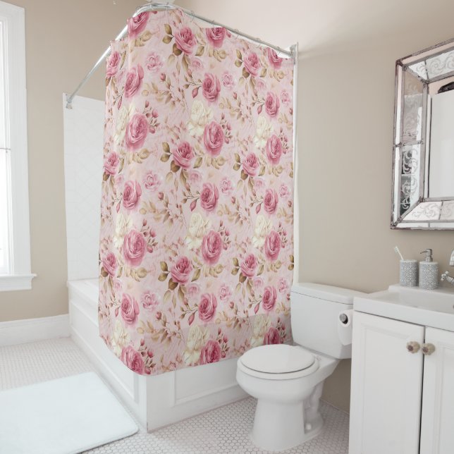 Pretty Pink  Shabby Chic Floral Pattern  (In Situ)