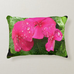 Pretty Pink Spring Flowers Macro Photography  Accent Pillow