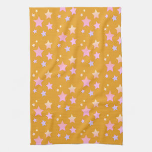 Pretty Pink Star Tea-Towel Kitchen Towel