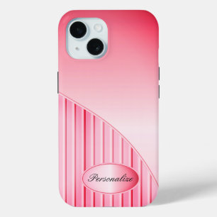 Pretty Pink Stripes iPhone 15 Case