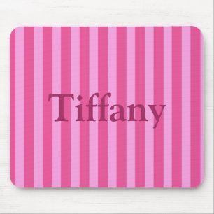 Pretty Pink Stripes Mouse Pad