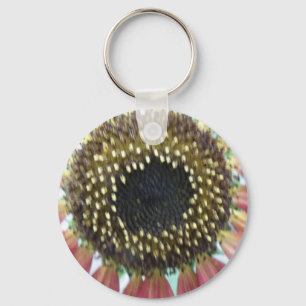 Pretty Pink Sunflower Keychain