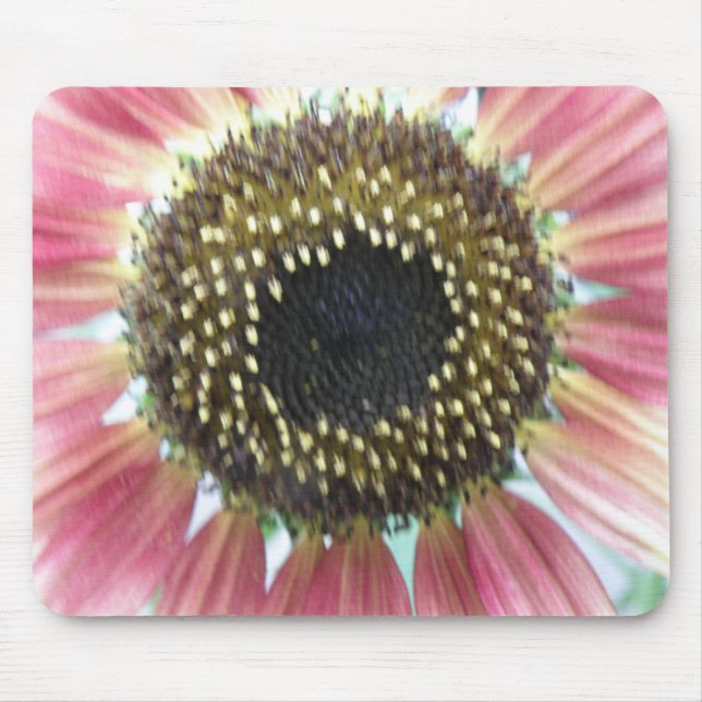 Pretty Pink Sunflower Mousepad (Front)