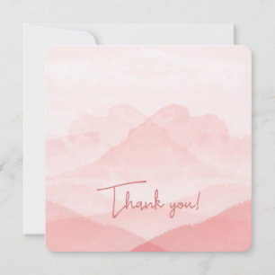 Pretty Pink Thank you  Holiday Card