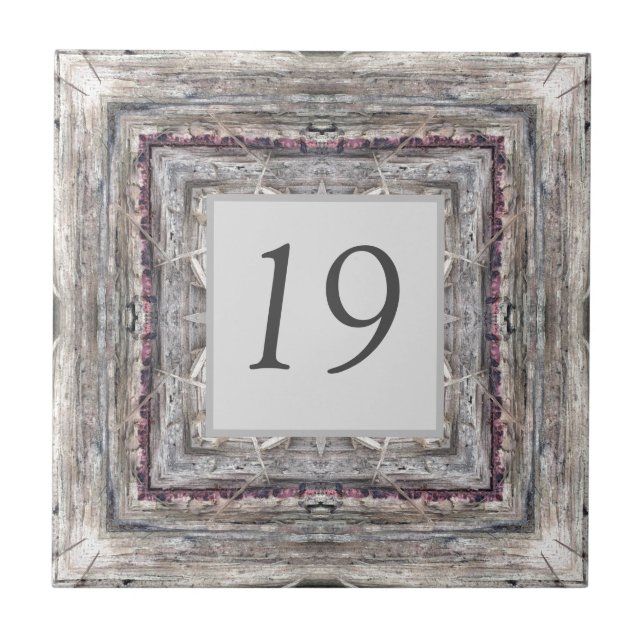 Pretty Pink Tinged Aztec Inspired Pattern Tile (Front)