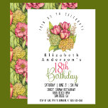 Pretty Pink Tulip Flowers 18th Birthday Invitation<br><div class="desc">Pretty Pink Tulip Flowers 18th Birthday Invitation For Women.  Easy To Change The Sample Text To Your Own By Clicking Personalize.  Click Personalize/Edit With Design Tool To Change The Font Type,  Font Colour,  Font Size Or To Add/Delete/Change The Text Or Design Elements.</div>