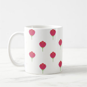 Pretty Pink tulip pattern Coffee Mug