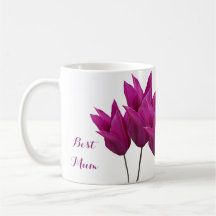 Pretty pink tulips floral stylish elegant best Mom