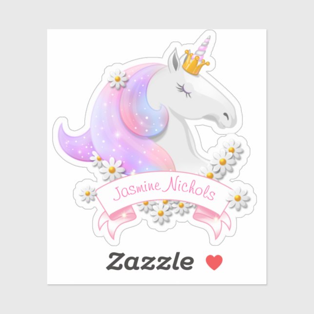 Pretty Pink Unicorn Princess Sparkles (Sheet)
