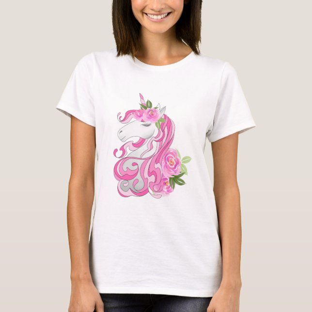 Pretty Pink Unicorn T-Shirt (Front)