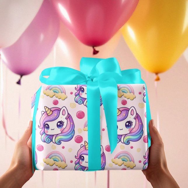 Pretty Pink Unicorns  Wrapping Paper Sheet (Creator Uploaded)