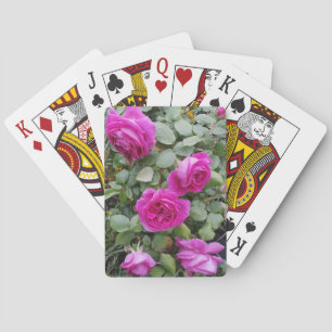 Pretty Pink Vintage Rose Flower Birthday Floral Playing Cards