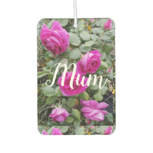 Pretty Pink Vintage Rose Flower Birthday Mum Air Freshener