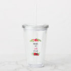 Pretty Pink Watercolor Rose Happy Birthday Text -