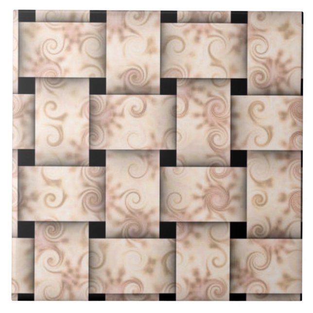 Pretty pink weave  tile (Front)