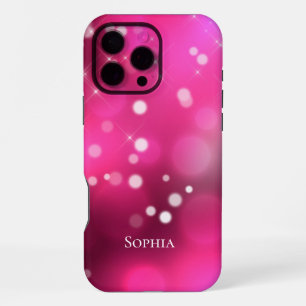 Pretty Pink White Bokeh iPhone 16 Pro Max Case