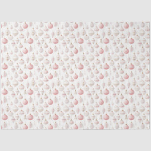 Pretty Pink & White Christmas Ornaments Christmas Tissue Paper