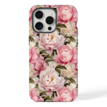 Pretty Pink White Floral Peonies Designer Tough