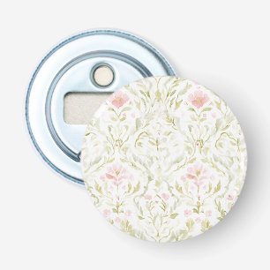 Pretty Pink White Flowers Bottle Opener