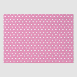 Pretty Pink & White Hearts   Custom Tissue Paper