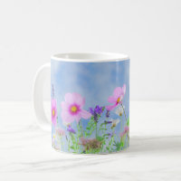 Pretty Pink Wild Flower Meadow