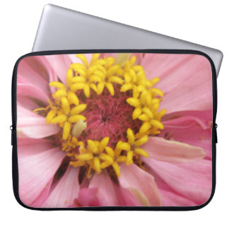 Pretty Pink Zinnia Laptop Bag
