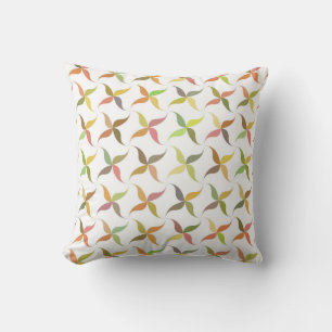 Pretty Pinwheel Pattern Warm Pastels Country Throw Pillow