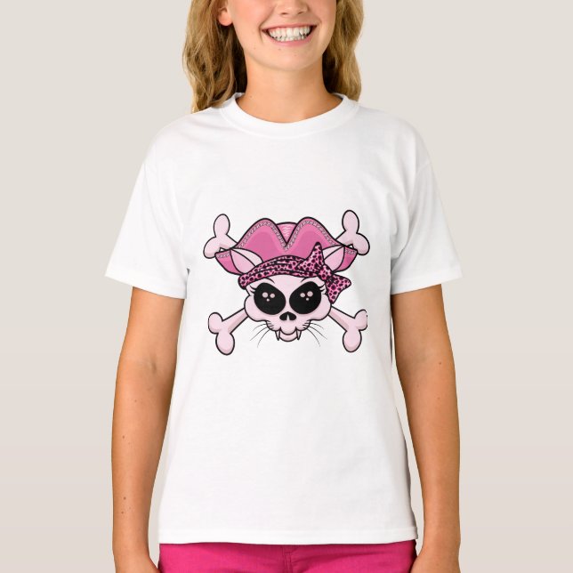 Pretty Pirate Kitty T-Shirt (Front)