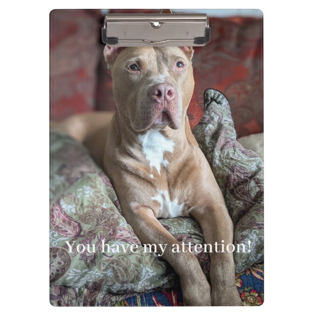 Pretty Pit Bull Clipboard (Front)