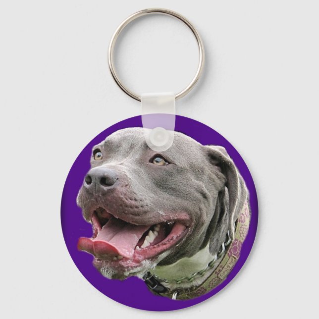 Pretty Pit in Purple Keychain (Front)