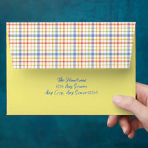 Pretty Plaid Envelopes in Trending Spring Colours