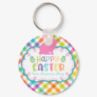 Pretty Plaid Happy Easter Personalized sticker