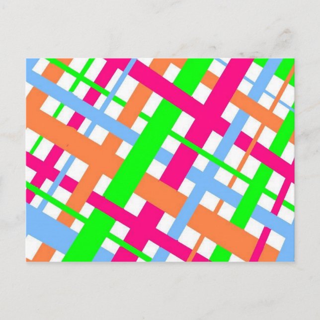 pretty plaid postcard (Front)