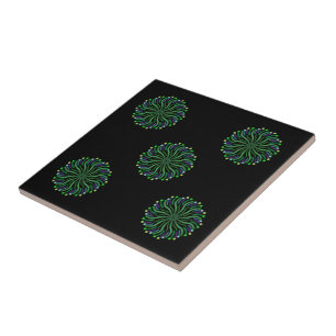 Pretty Plant Of The Ocean With Curvy Tentacles Tile