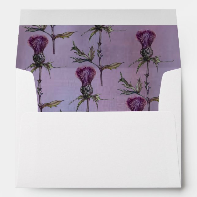 pretty plum thistles Envelope (Back (Bottom))