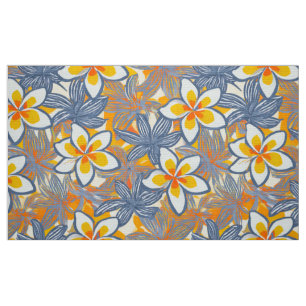 Pretty plumeria aloha print fabric