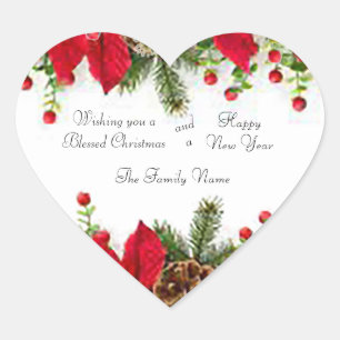 Pretty Poinsettia Stickers