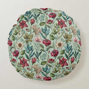 Pretty Poison Petals Round Pillow