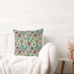 Pretty Poison Petals Throw Pillow