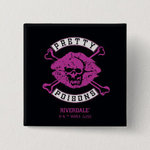 Pretty Poisons Logo 2 Inch Square Button