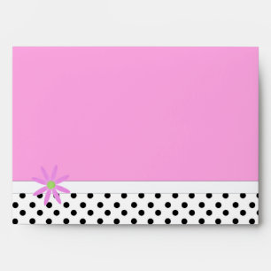 Pretty Polka Dot and Floral Envelope